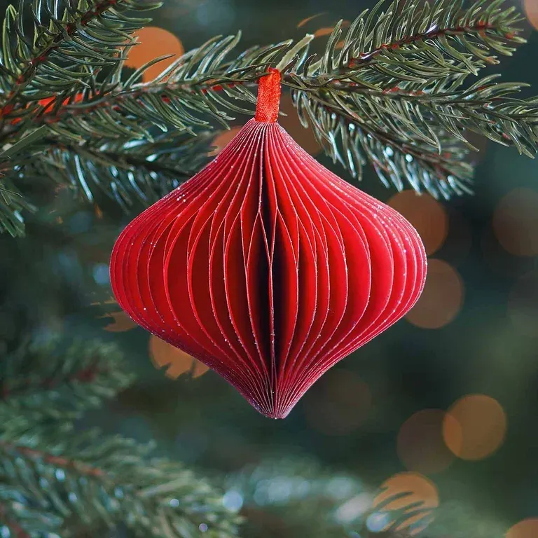 Red Paper Christmas Ornament