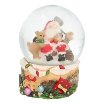 Snow Globe with Santa Claus and Cute Bear