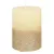 Ivory Pillar Candle with Gold Glitter