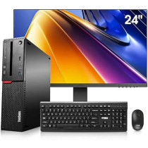 Lenovo Computer Desktop PC, New 24 Inch Monitor, Intel Core i7-6700, 32GB RAM 512GB SSD +2TB HDD, 2GB Graphics Card, HDMI