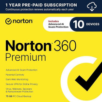 Norton 360 Premium 2025, Antivirus software for 10 Devices with Auto-Renewal 