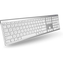 Macally Wireless Bluetooth Keyboard for Mac - Compatible Apple Keyboard or MacBook Pro/Air, iMac - Multi-Device, Up to 3 Devices with 110 Keys
