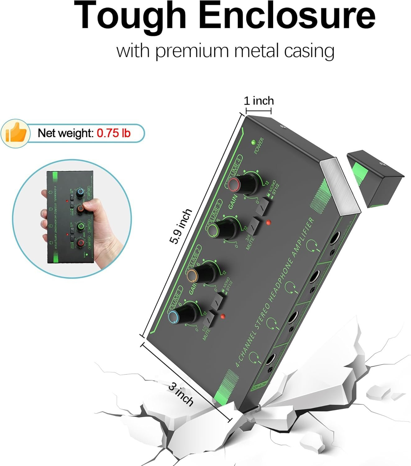 HOSONGIN 4 Channel Headphone Amplifier