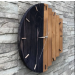 homary 11.8" Rustic Wall Clock Abstract Wood Wall Clocks for Living Room Creative Analog Clock Home Hanging Artistic Decor Art