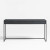 Casement 60" Black Metal Desk with Glass Top