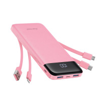 Portable Charger with Built in Cables