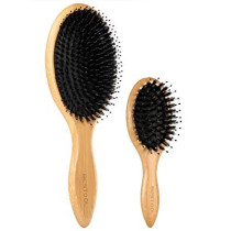 Curved Wooden Detangler Brush