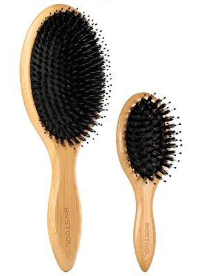 Curved Wooden Detangler Brush
