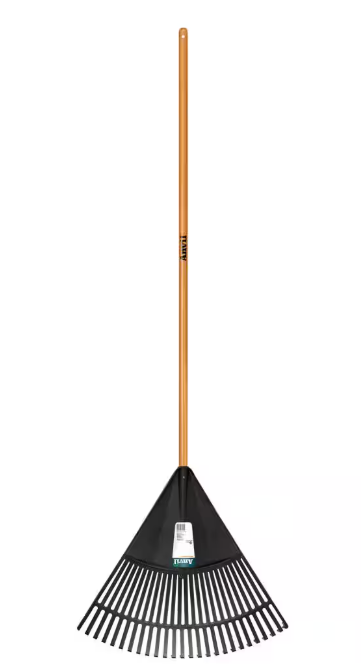 47 in. L Wood Handle 24 in. Poly Leaf Rake