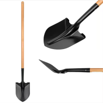 43.3 in. L Wood Handle Digging Carbon Steel Shovel
