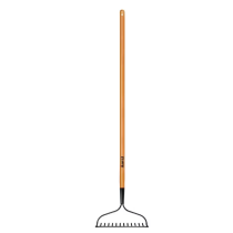 47 in. L Wood Handle 14-Tines Garden Bow Rake