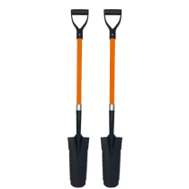 48 in. Durable Fiberglass Rubber Grip D-Handle Length Drain Spade Teeth