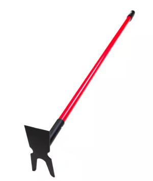 58 in. 2-Prong Weeding Hoe with Fiberglass Handle