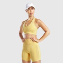 ADDIDAS YELLOW SPORTS BRA