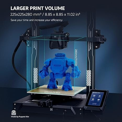 ELEGOO Neptune 3 Pro FDM 3D Printer with Auto Bed Leveling, Dual-Gear Direct Extruder, Dual Lead Screw Drive, Removable Capacitive Screen, 8.85x8.85x11in Large Printing
