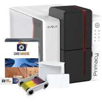 Evolis Primacy 2 Dual-Sided ID Card Printer & Supplies Bundle Badge Machine