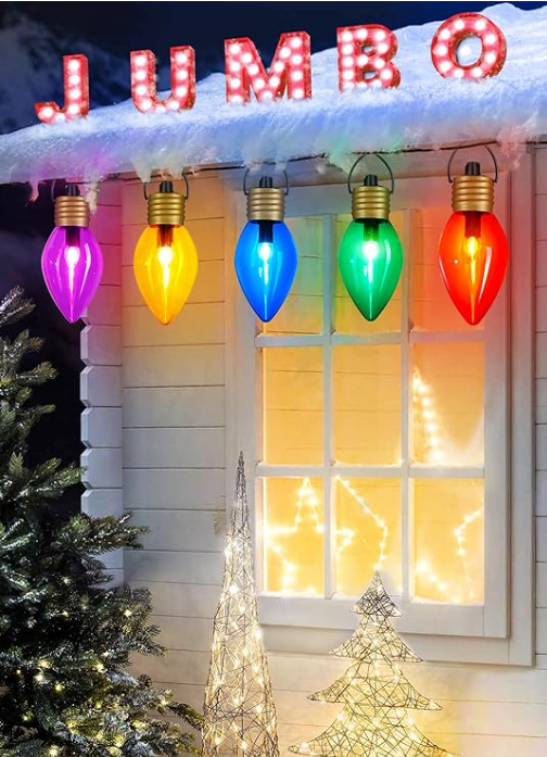 Jumbo C9 Christmas Pathway Lights Outdoor