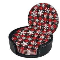 6 Pcs Christmas Coasters for Women Men