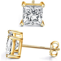 Golden Earrings With Dimonds