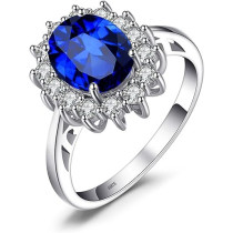 Platinum Ring With Saphire