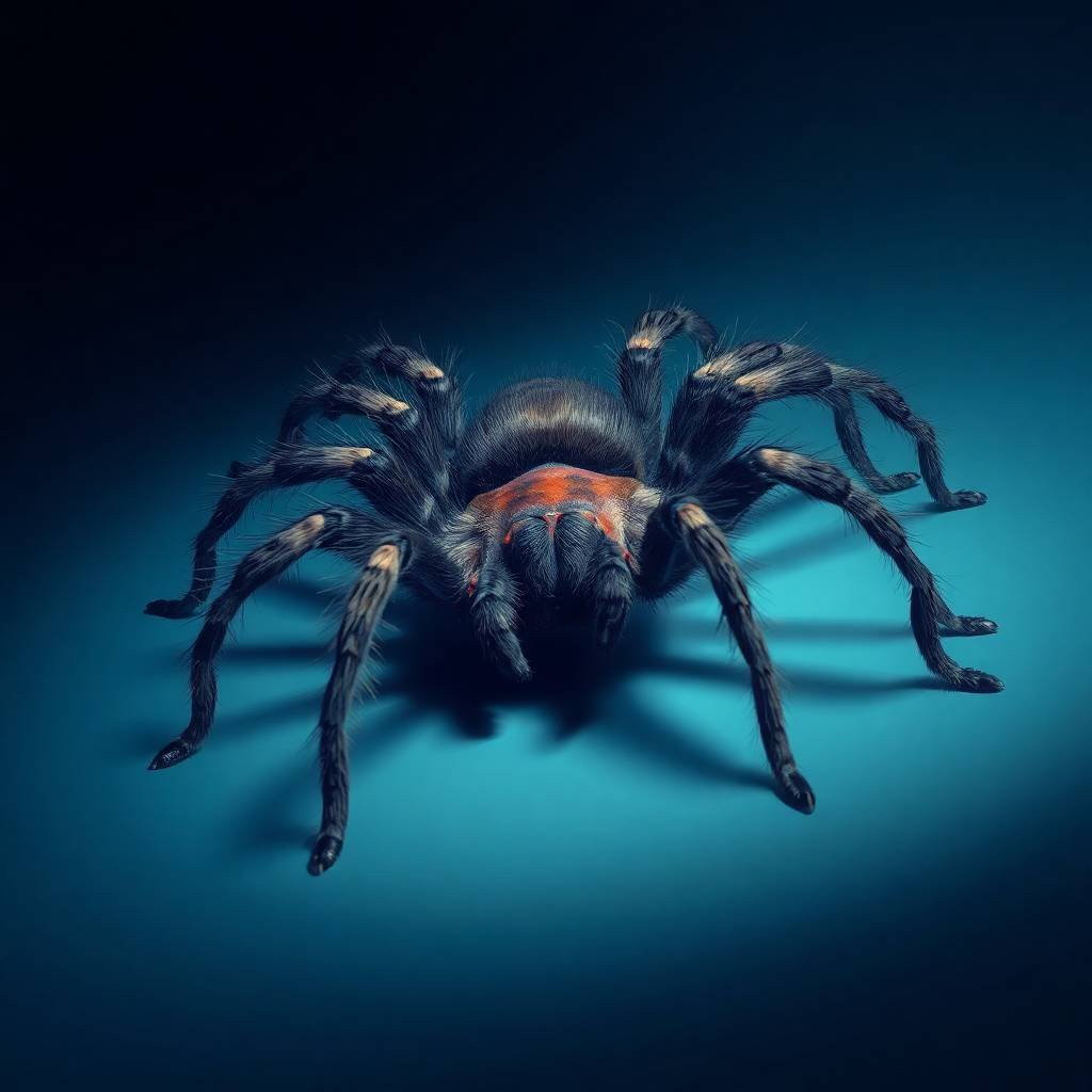 Pterinochilus murinus , pauk, junior, mužjak