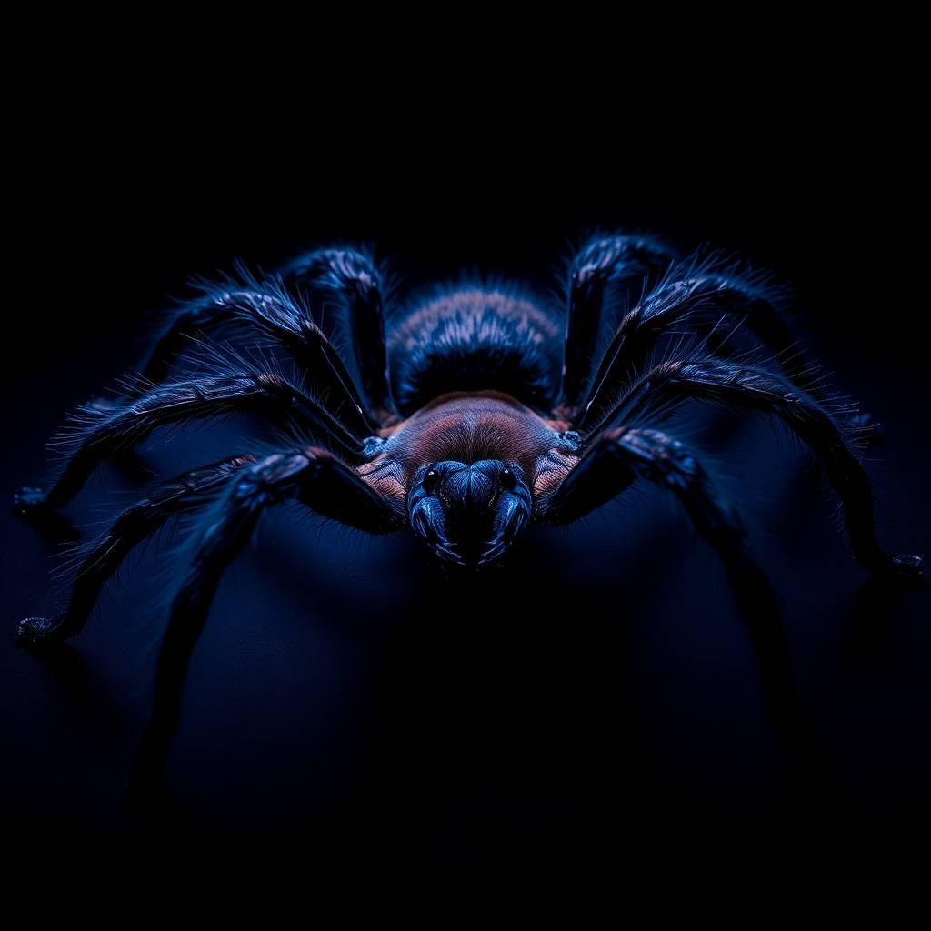 Linothele sericata, pauk, adult, ženka