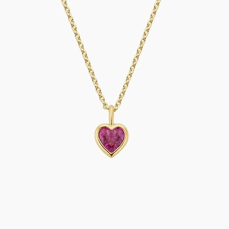 "Tiny heart" ogrlica sa rubinom u obliku srca