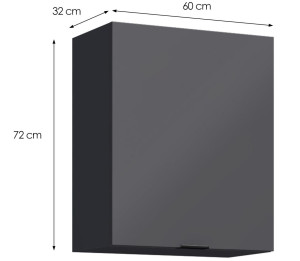 Loft II G60 viseci element 1vrata 60x32x72 Grafit siva