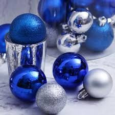 Novogodišnje kuglice za jelku – Plave – Mix – Set od 6 – 6 cm