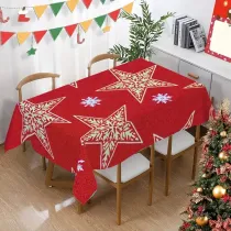 Novogodišnji stolnjak – Crveni – Sa zvezdama – 150x220 cm