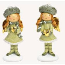Novogodišnja figura ANĐEO SA SRCEM 11cm 
