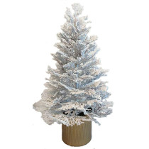 MINI NOVOGODIŠNJA JELKA - KLASIČNA BELA  - 80 cm