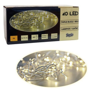 40 LED Lampice Belo Svetlo