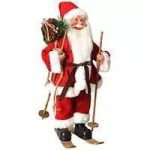 Novogodišnja figura Deda Mraz, crveni, 50cm