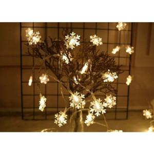 50 LED Lampice Belo Svetlo - sa pahuljicama
