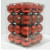 Novogodišnje kuglice za jelku – Crvene – Mix – Set od 24 – 6 cm