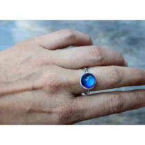 LUX mood ring prsten sa plavim ukrasom 