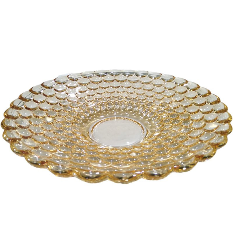 Stakleni tanjir Golden Shine
