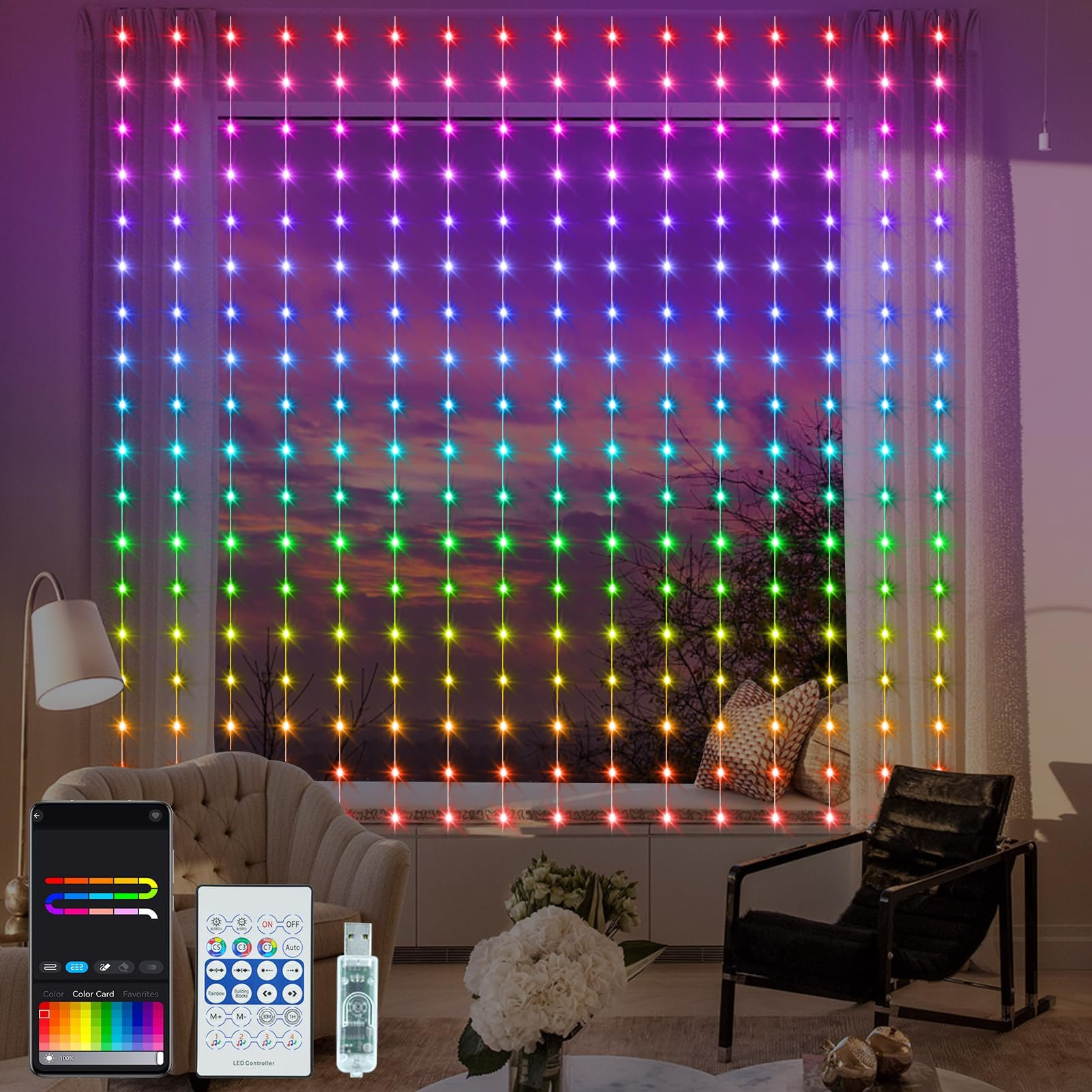 Višebojne lampice „Party“ (200 LED)