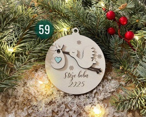 Drvena pločica „Moja prva Nova godina“