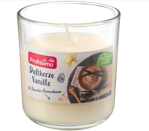 Mirisna sveća u čaši - vanila, 1 kom