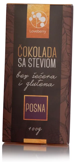 Čokolada sa stevijom  100 g Loveberry