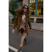 Dugačka jakna od 100% kože