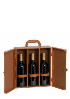 Drvena kutija za 3 boce vina